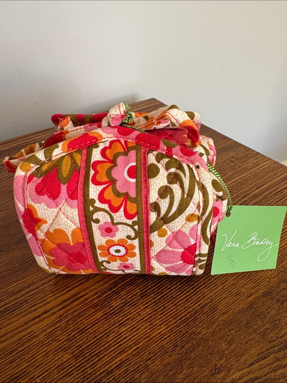 Vera Bradley All Wrapped Up Folkloric Quilted Floral Travel Pouch